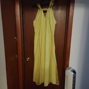 Soft Surroundings Linen and Silk Dress Petite Medium